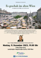 Montag, 11. Dezember 2023: Buchpräsentation „Es geschah im alten Wien“ bei Thalia